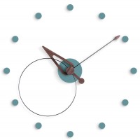 Часы Nomon Pico Color (с делениями часа) (черный-орех-ультрамарин). D=40см