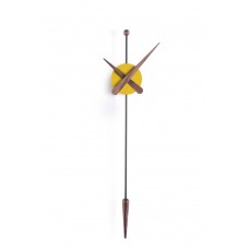 Часы Nomon Punta (черный-орех-горчичный). D=28см, H=63см