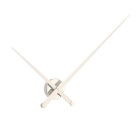 Часы Nomon  AXIOMA L, White. (основание - хромированная сталь/стрелки - белый лак)  D=100см