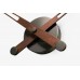Часы Nomon AXIOMA Graphite (основание - графит/стрелки - орех) N. D=74см