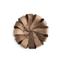 Часы Nomon Brisa (корпус - орех и дуб/ стрелки - орех/ деления - орех) D=52 cm