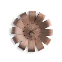 Часы Nomon Ciclo (основание - орех/стрелки - орех/деления - орех). D=55см
