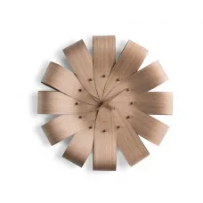 Часы Nomon Ciclo (основание - дуб/стрелки - орех/деления - орех) D=55см
