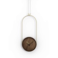 Часы Nomon COLGANTE (основание - латунь+орех/стрелки - латунь+орех), D=30см, H=79см
