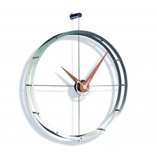 Часы Nomon DOBLE O i, (основание - хром/стрелки - орех+хром) , D=70см Н=80см