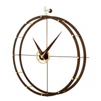 Часы Nomon DOBLE O (основание - венге+латунь/стрелки - венге+латунь), D=70см Н=80см