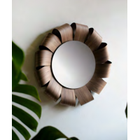 Настенное зеркало Nomon Home ESPEJO BRISA орех, D40/75см