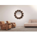 Настенное зеркало Nomon Home ESPEJO BRISA XL орех/бронза, d=60/100см