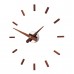 Часы Nomon SUNSET WALNUT. (основа - хромированная сталь/стрелки и деления - орех) D=50см