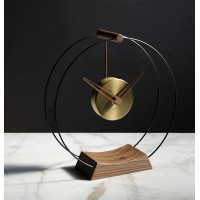 Часы Nomon MINI Aire (основание - фиберглас/стрелки орех/центр -латунь). D=26см, H=30см, W=9см