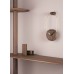 Часы Nomon Micro Eslabon (основание - латунь/центр - орех/стрелка часовая - латунь /минутная - орех). D=10см, H=27см