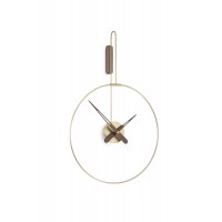 Часы Nomon MICRO DARO G (основание - латунь/стрелки - орех). D=40см, H=62,5см