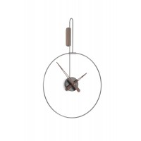 Часы Nomon MICRO DARO T (основание - графит/стрелки - орех). D=40см, H=62,5см