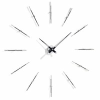 Часы Merlin 12 i BLACK, Nomon CHROME (хром+черный лак). D=110см