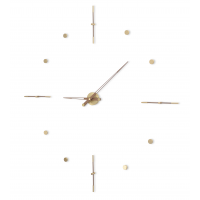 Часы Nomon Mixto Gold N 125, полированная латунь/орех. D=125cм