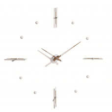 Часы Nomon Mixto N 155 хром/орех. D=155см
