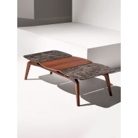 Стол MESA MIXTA TRIO L (1 столешница из ореха и 2 из мрамора)