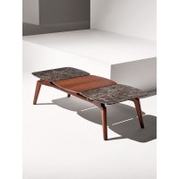 Стол MESA MIXTA TRIO S (1 столешница из ореха и 2 из мрамора)