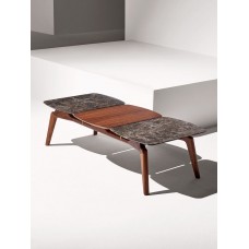 Стол MESA MIXTA TRIO S (1 столешница из ореха и 2 из мрамора)