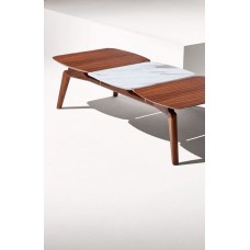 Стол MESA MIXTA TRIO S (2 столешницы из ореха и 1 из мрамора)