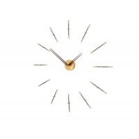 Часы Nomon MERLIN  MINI 12 GOLD+WALNUT (орех+латунь). D=70см