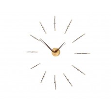 Часы Nomon MERLIN  MINI 12 GOLD+WALNUT (орех+латунь). D=70см