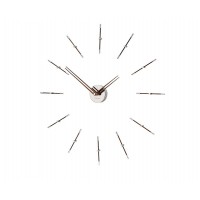 Часы Nomon MERLIN  MINI 12 WALNUT+CHROME(орех+хром). D=70см