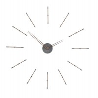 Часы Nomon  Mini MERLIN 12T GRAPHITE+WALNUT (орех+графит). D=70см