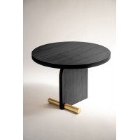Стол MESAS NOVA 2 Black Ash/Gold