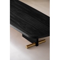 Стол MESAS NOVA 3 Black Ash/Gold