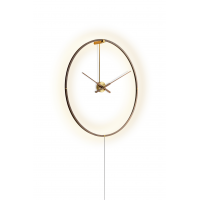 Часы-светильник OMBRA PREMIUM PLUG-IN D=80cm. (Внешний кабель) (основание и стрелки - орех/центр - латунь) Часы-светильник OMBRA PREMIUM PLUG-IN D=80cm. (Внешний кабель) (основание и стрелки - орех/центр - латунь)