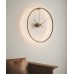 Часы Nomon OMBRA PREMIUM WALL, D=80см (основание и стрелки - орех/центр - латунь)