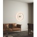 Часы Nomon OMBRA PREMIUM WALL, D=80см (основание и стрелки - орех/центр - латунь)