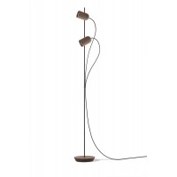 Напольный светильник Nomon ONFA FLOOR DOUBLE SPOTLIGHT walnut/black