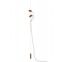 Подвесной светильник Nomon ONFA PENDANT DOUBLE SPOTLIGHT Gold/Walnut