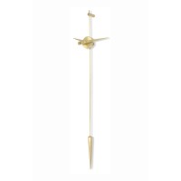Punto y Coma Gold, часы настенные Nomon. (латунь) D=37см, H=113см