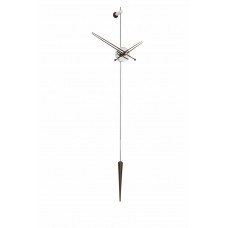 Часы настенные Special (основа - хром/стрелки и маятник - венге), D=37см, Н=113cm.