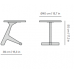 Стол PUNTERO TABLE (орех/латунь)
