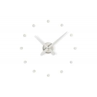 Часы Nomon RODON MINI L WHITE (основа - хромированная сталь/стрелки - белый лак) D=50см