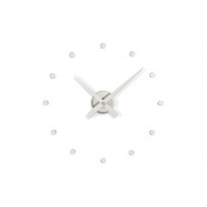 Часы Nomon RODON MINI L WHITE (основа - хромированная сталь/стрелки - белый лак) D=50см