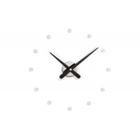 Часы Nomon  RODON MINI L BLACK. (основа - хромированная сталь/стрелки - черный лак)D=50см