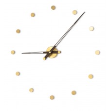 Часы Nomon Rodon 12 Gold N, (основа - полированная латунь/стрелки - венге). D=74см