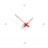 Часы Nomon Rodon 4 i RED, (основа - хромированная сталь/стрелки - красный лак). D=70см