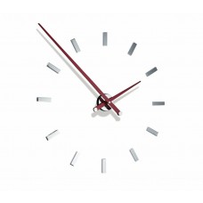 Часы Nomon Tacon 12 L RED. (основа - хромированная сталь/стрелки - красный лак) D=100см