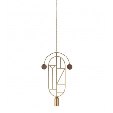 Подвесной светильник NOMON HOME WOODEN DOTS, CONF. 07, GOLD/WALNUT