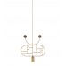 Подвесной светильник NOMON HOME WOODEN DOTS, CONF. 08, GOLD/WALNUT