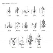 Подвесной светильник NOMON HOME WOODEN DOTS, CONF. 03, GRAPHITE