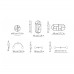 Подвесной светильник NOMON HOME WOODEN DOTS, CONF. 06, GRAPHITE/COLOR