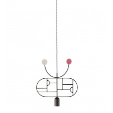 Подвесной светильник NOMON HOME WOODEN DOTS, CONF. 08, GRAPHITE/COLOR