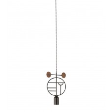 Подвесной светильник NOMON HOME WOODEN DOTS, CONF. 06, GRAPHITE/WALNUT